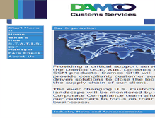 Tablet Screenshot of damcocustomsservices.com